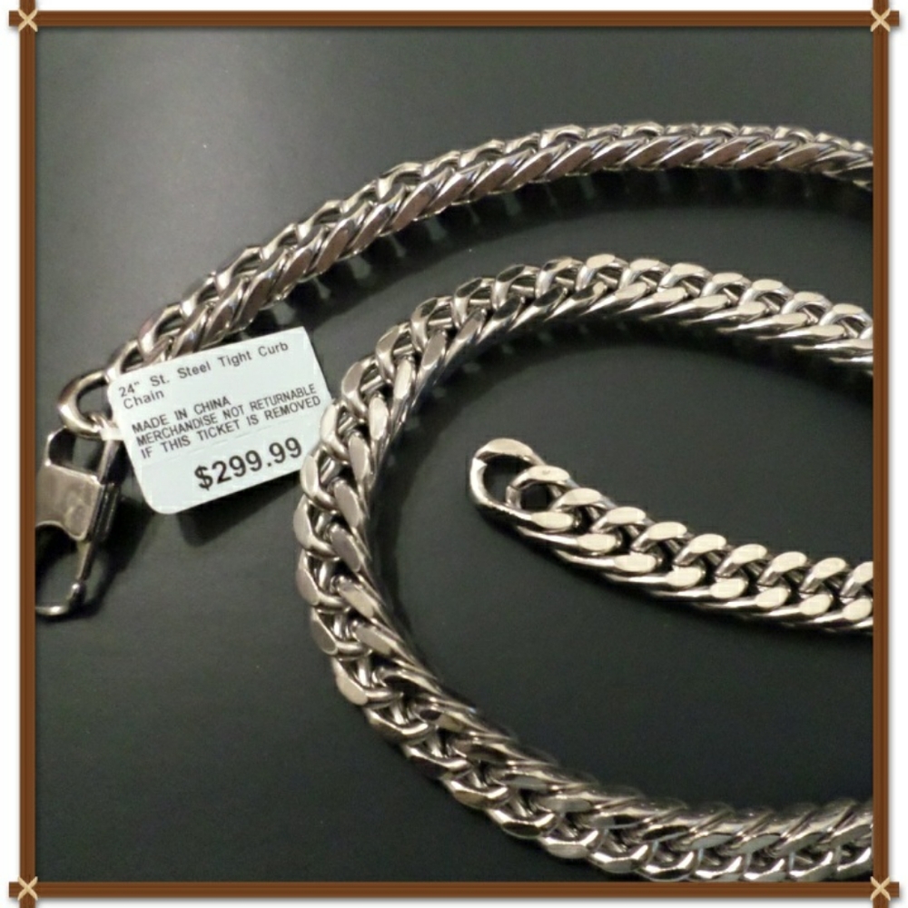 ❣️❣️Mens St. Steel Tight Curb Chain 24"❣️❣️